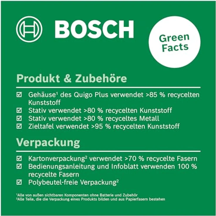 BOSCH Kreuzlinienlaser Quigo Plus, Laser im eCommerce-Karton mit Höheneinstellung und Stativ – Bild 3