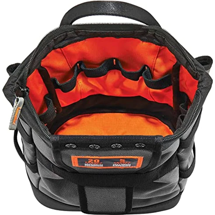 Ergodyne Arsenal 5517 Werkzeugtasche mit Reißverschluss, Einheitsgröße, Schwarz - Abriebfestes 1680D ballistisches Polyester, ANSI/ISEA 121-2018 Standard, YKK-Reißverschluss – Bild 3