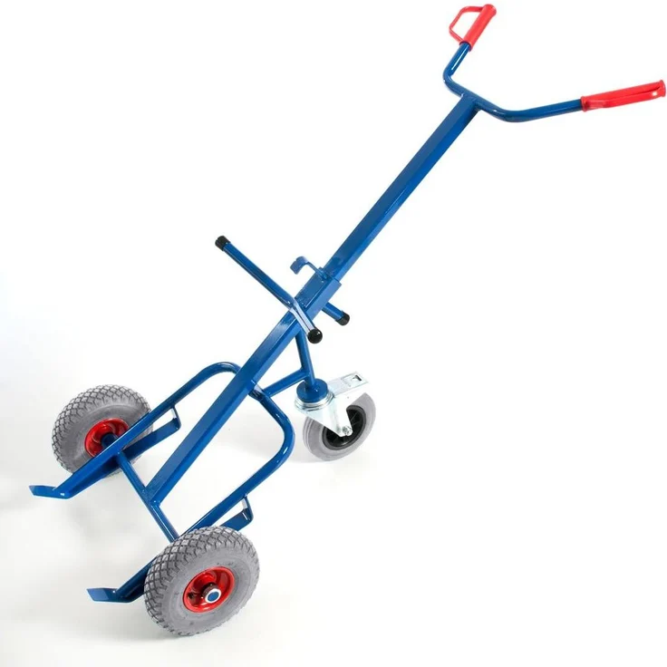 Rollcart Fasskarre, Transportwagen mit 250 kg Tragfähigkeit, Stahlkonstruktion, Luft- oder Vollgummireifen