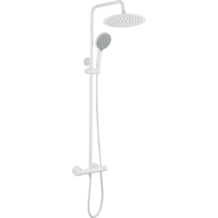 wohnwerk.idee Duschsystem Regendusche Set, Duscharmatur mit Handbrause und Thermostat, höhenverstellbar, keine Wannenauslauf – Bild 6
