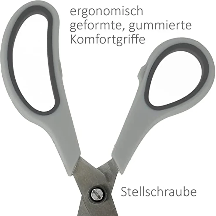 Westcott Easy Grip Scheren 3er Set, Universalscheren mit Komfort-Griff und extrascharfen Edelstahlklingen für Basteln, Haushalt, Schule & Büro, N-90030 00 – Bild 5
