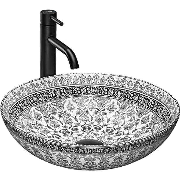 Rea Aufsatzwaschbecken Arte Dark Grey Waschtisch Handwaschbecken Spülbecken Waschschale Waschbecken für Badezimmer aus hochwertiger Keramik 400 mm x 400 mm x 115 mm (grau) – Bild 1
