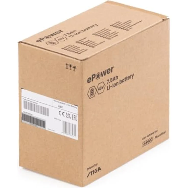 STIGA ePower 48V 7.5Ah Akku für Gartengeräte, hohe Kapazität, Schnellverschluss, universelle Kompatibilität, LED-Anzeigen, ergonomischer Stoffgriff – Bild 3
