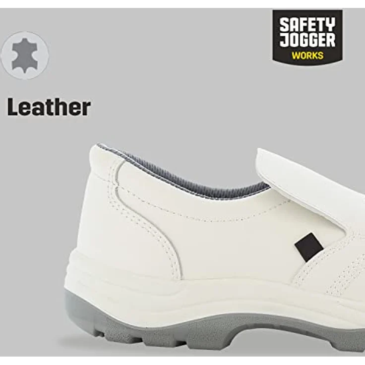 Safety Jogger X0500 S2 SRC, weißer Sicherheits- & Food-Service Schuh mit Zehenschutzkappe und rutschhemmender Sohle – Bild 5