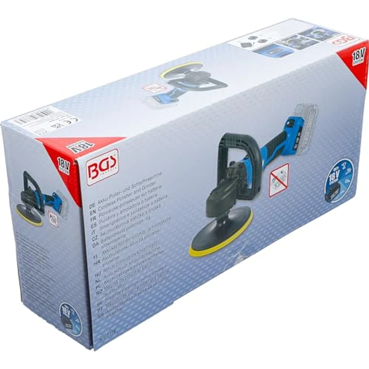 BGS TECHNIC Akku-Polier- und Schleifmaschine bürstenlos 18 V, kompakt mit 6-stufigem Geschwindigkeitsregler – Bild 7