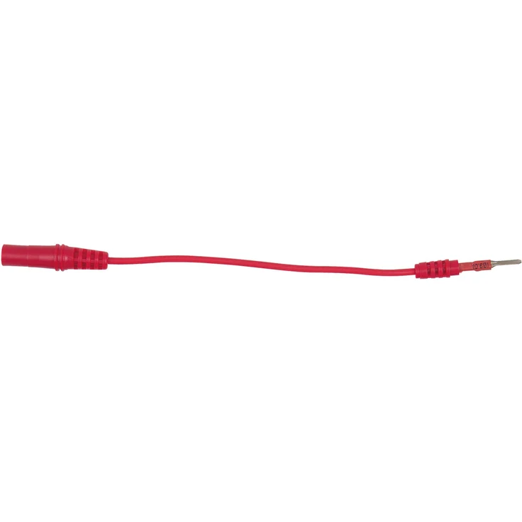 KS Tools Multimeter, 4 mm Eingangsbuchse auf 2 mm Prüfadapterstecker flach (rot) – Bild 1