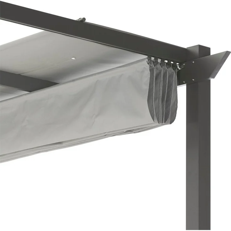 Leco Pavillon-Ersatzdach lichtgrau, 2-teiliges Dachtextil inkl. Schutzdach für 4x3 m Pergola, 180 g/m², wetterbeständiges 100% Polyestergewebe