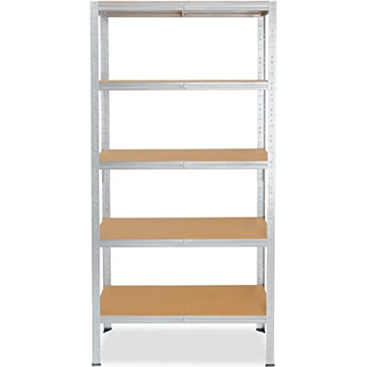 HOME Steckregal 180x75x50 cm verzinkt mit 5 Böden - Shelfplaza – Bild 6