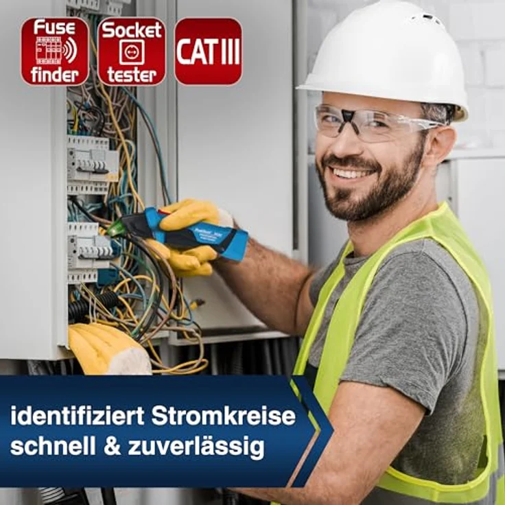 PeakTech Leitungsortungsgerät PeakTech 3432 - Sicherungsfinder/Stromkreisdetektor + Sender/Empfänger, ideal für Elektroniker und Laien – Bild 4