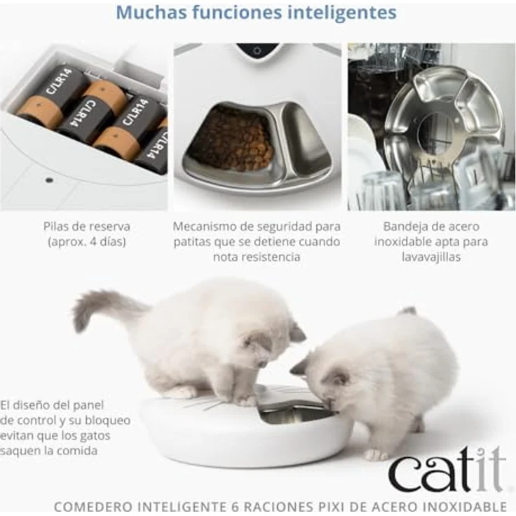 Catit PIXI Tablett aus Edelstahl für Futternapf, Spülmaschinenfest, 6 Portionen – Bild 5