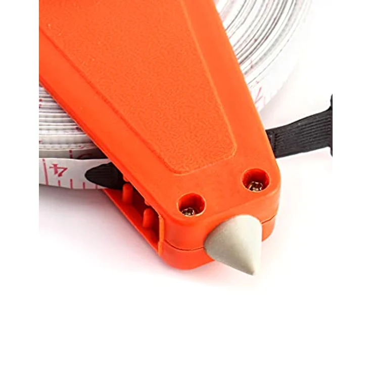 QWORK Bandmaß Fiberglas 50M / 165 FT, Doppelseitiges Rollmaßband mit ergonomischem Griff und schnellem Aufwickeln – Bild 3