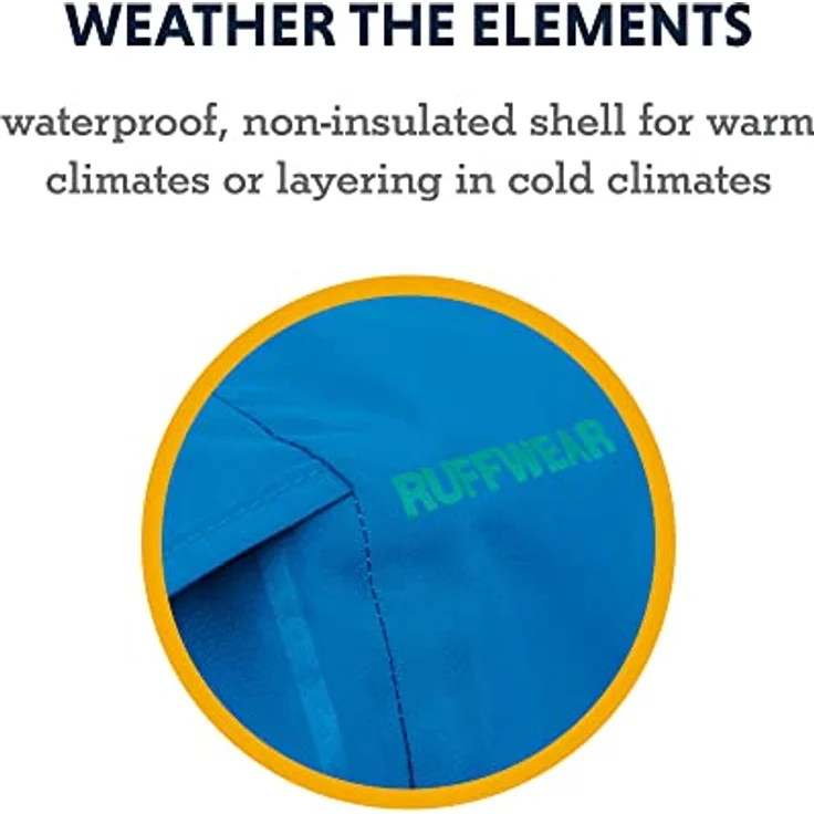 RUFFWEAR Sun Shower Regenponcho, Leichter wasserdichter Regenmantel für Hunde, Größe: XX-Small, Blue Dusk – Bild 4