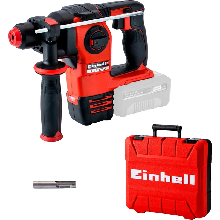 Einhell Akku-Bohrhammer HEROCCO Power X-Change PXC (Li-Ion, 18 V, 2.2 Joule, 18 Nm, bürstenloser Motor, pneumatisches Schlagwerk, SDS+ Werkzeugaufnahme, inkl. E-Box, ohne Akku und Ladegerät) – Bild 1