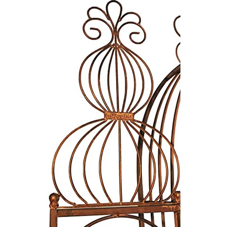 DanDiBo Rosenbogen mit Tür Tor aus Metall 120853 Rundbogen Antik Torbogen Gartentor Rankhilfe Schmiedeeisen – Bild 3