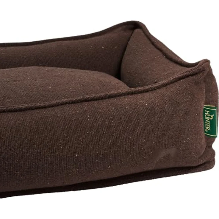 HUNTER Hundesofa Belluno, Recyclingmaterial, braun, Größe S, wendbares Innenkissen, rutschhemmende Unterseite, waschbare Bezüge – Bild 4