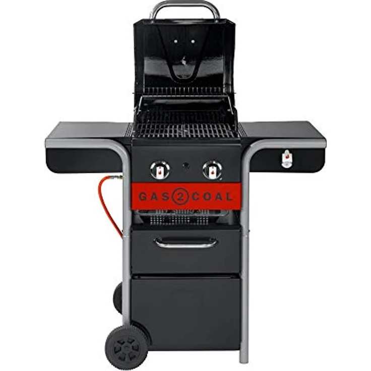 Char-Broil Gas2Coal 210 Hybrid Grill - 2 - Brenner Gas & Kohlegrill , Schwarz – Bild 4