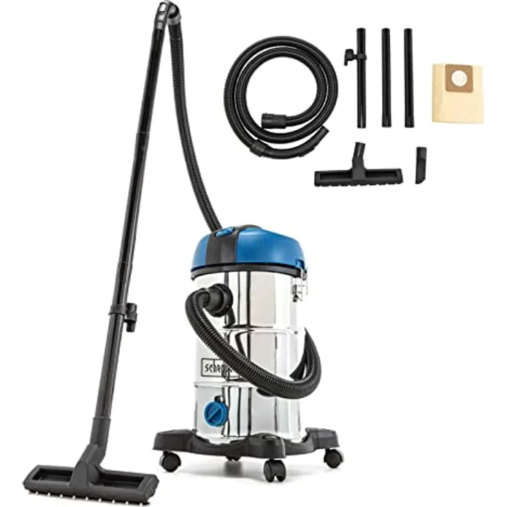 Scheppach 3in1 Nass- und Trockensauger NTS30v2 | 30L Behälter, 1200W, 20 kPa Saugleistung | 9 teiliges Zubehör | Silber - Preisvergleich
