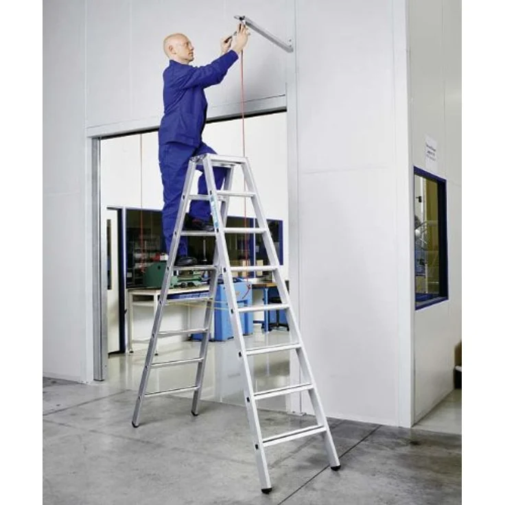 Stufenstehleiter 2x5 Stufen Alu.elox.Leiterlänge 1420mm – Bild 4