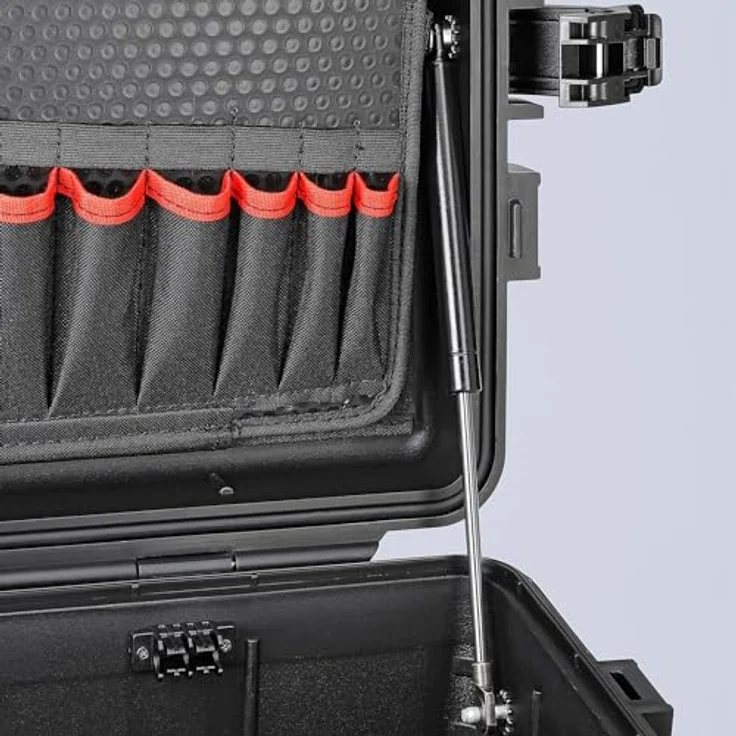 Knipex 00 21 37 LE Werkzeugkoffer Robust45 mit integrierten Rollen und Teleskopgriff leer, Schwarz – Bild 3