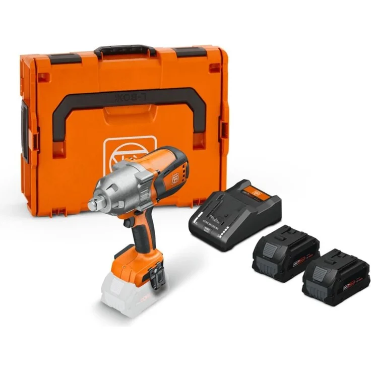 Fein Akku-Schlagschrauber ascd 18-1000 W34, 1050 Nm, inkl. 2x ProCORE 8 Ah Akku, Schnellladegerät, L-BOXX, robustes Vollmetall-Schlaggetriebe