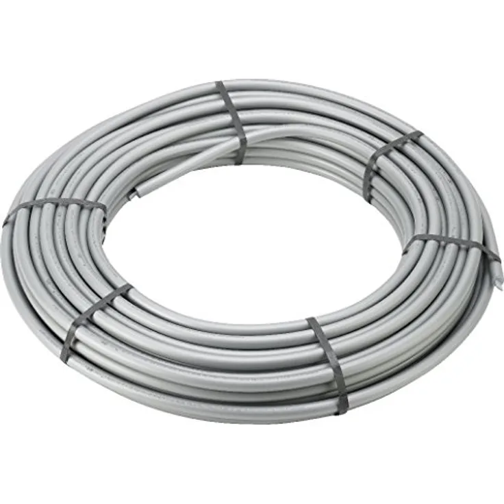 Viega Raxofix PE-Xc/AI/PE-Xc-Rohr, 16 x 2,2 mm, formstabil für Trinkwasser- und Heizungsinstallationen, silbergrau, 100 m Ring