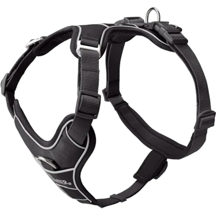 HUNTER Geschirr Divo Up, Größe:S, Farbe:schwarz - Ergonomisches Hundegeschirr mit 5-facher Verstellmöglichkeit und reflektierendem Material – Bild 1