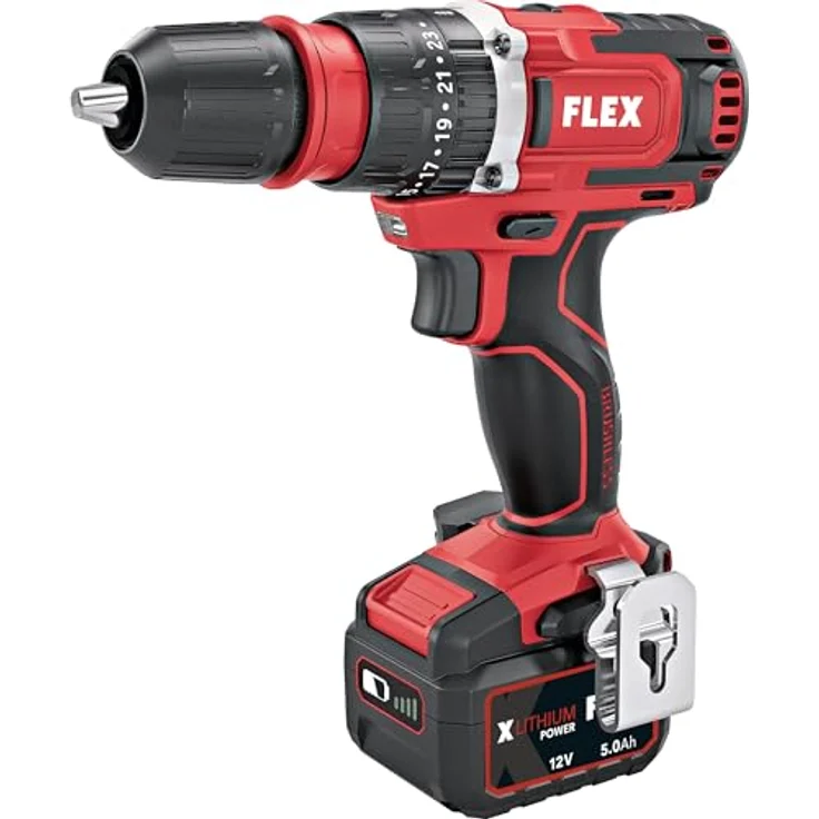 FLEX Flex 2-Gang Akku-Schlagbohrschrauber 12 V PD 2G 12-EC (mit EMS-System) - bürstenloser Motor, LED-Licht, Aluminium-Druckguss Getriebegehäuse – Bild 5