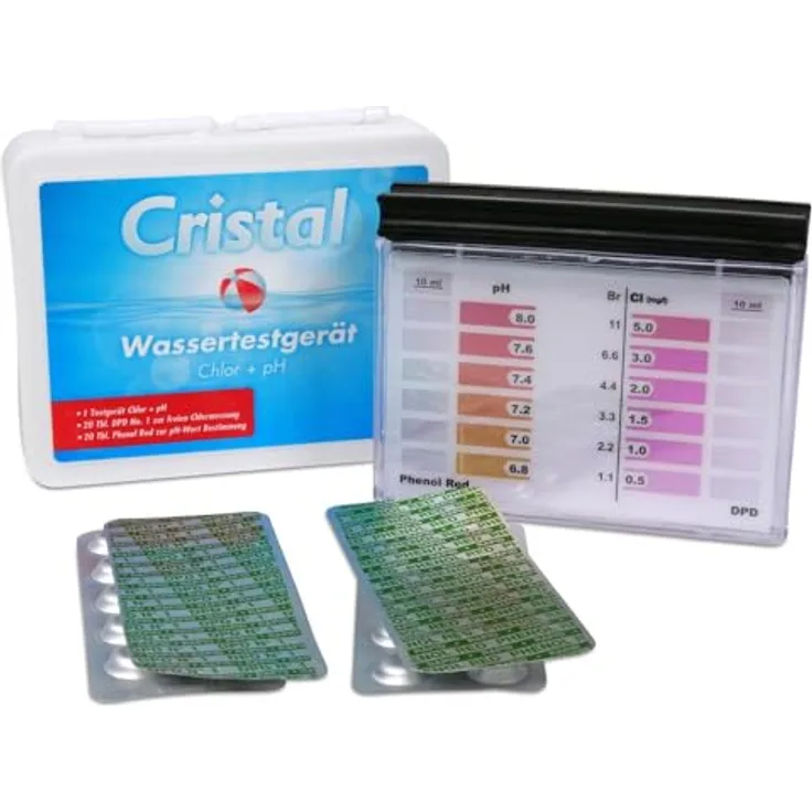 CRISTAL Wassertestgerät Chlor + pH-Wert - Cristal