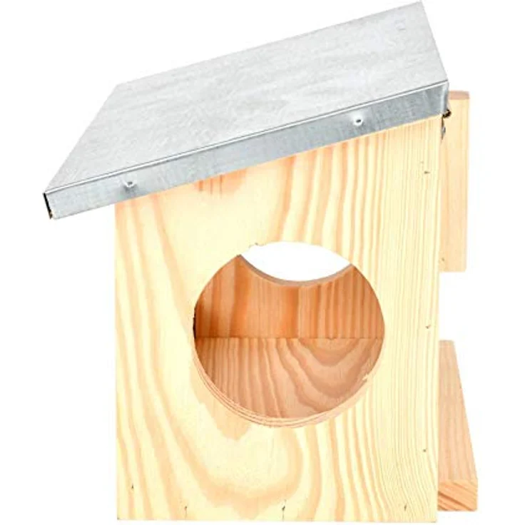 Esschert Design Eichhörnchen Futterhaus aus Kiefernholz , 25,3 x 17,6 x 18,7 cm, Nistkasten, Futterstation mit Zinkdach, witterungsbeständig – Bild 5