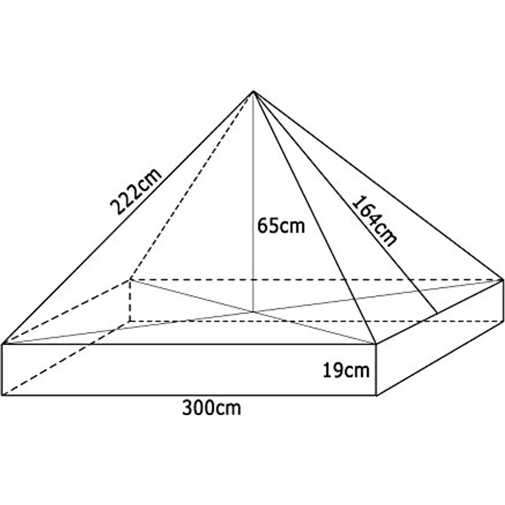 DEGAMO Pavillon-Ersatzdach, für Metall- und Alupavillon 3x3 Meter, terracottafarben, wasserdicht – Bild 3