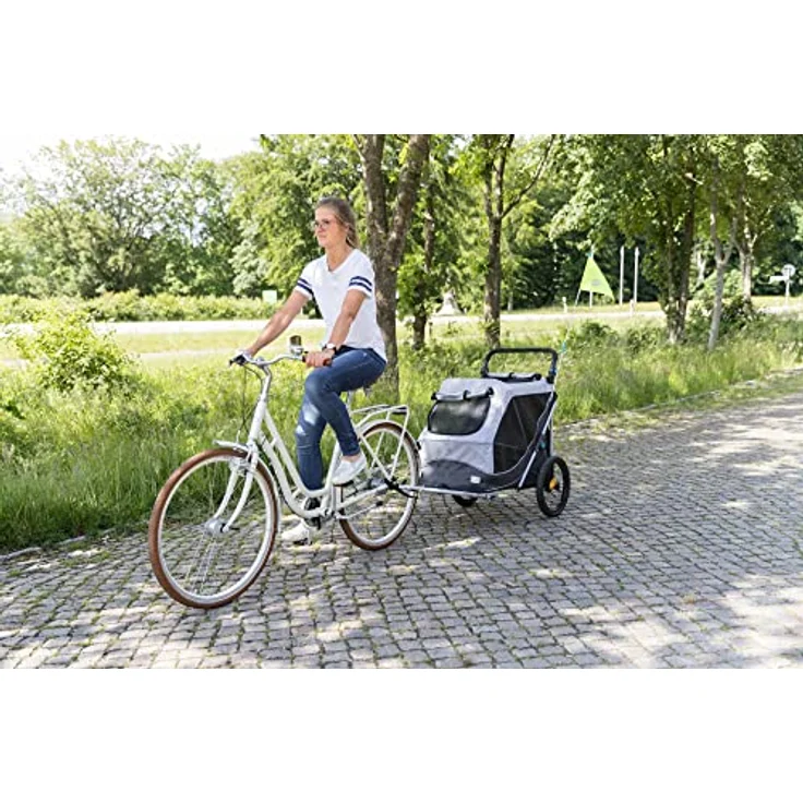 Trixie Fahrrad-Anhänger Gr. M 63 x 95 x 90/132 cm – Bild 3