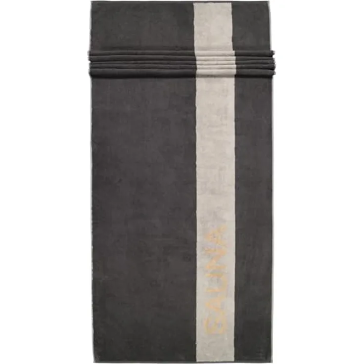 Cawoe Saunatuch 6238, Grau, 80x200 cm, hochwertiges Textil, sportlich-elegantes Design, hautfreundlich, für Sauna und Wellness