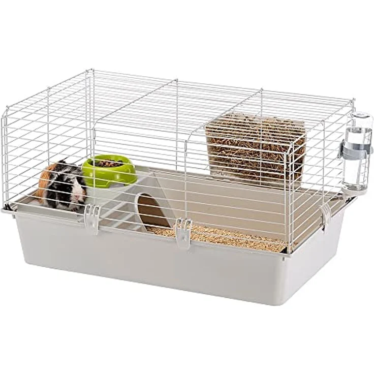 Ferplast Kaninchenkäfig käfig für Hasen, Nagerkäfig, Meerschweinchen- Kaninchenstall mit Zubehör, 77 x 48 x H 42 cm – Bild 1