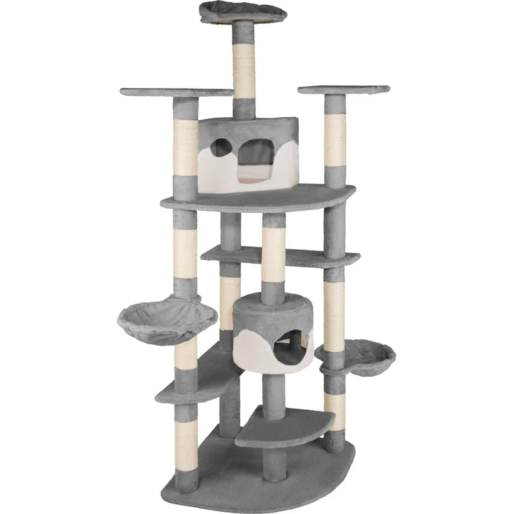 tectake Kratzbaum Fippi 201cm - grau/weiß – Bild 2