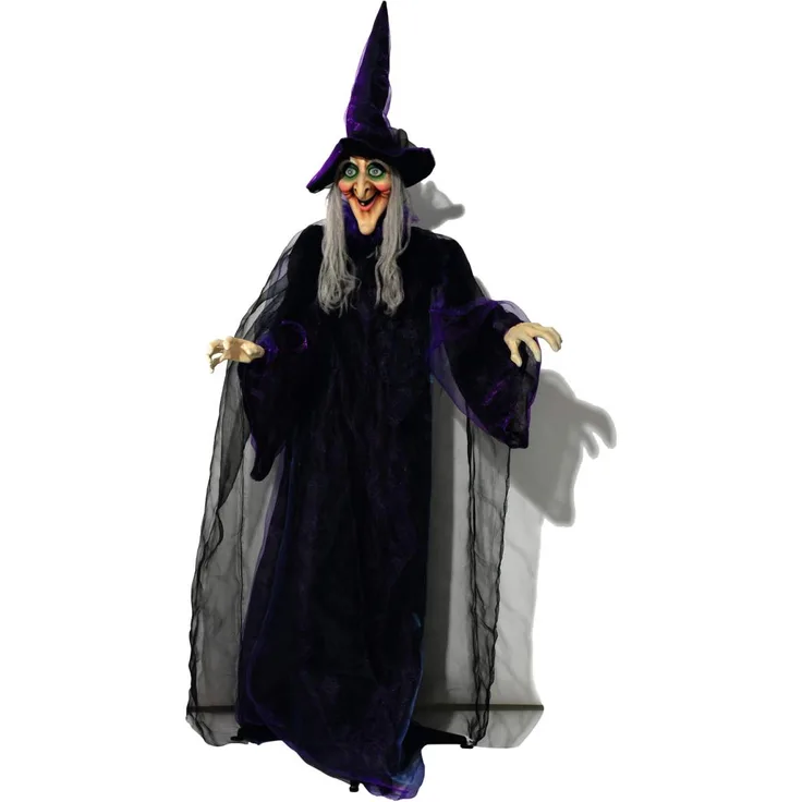 EUROPALMS Halloween Figur Hexe, animiert 175cm