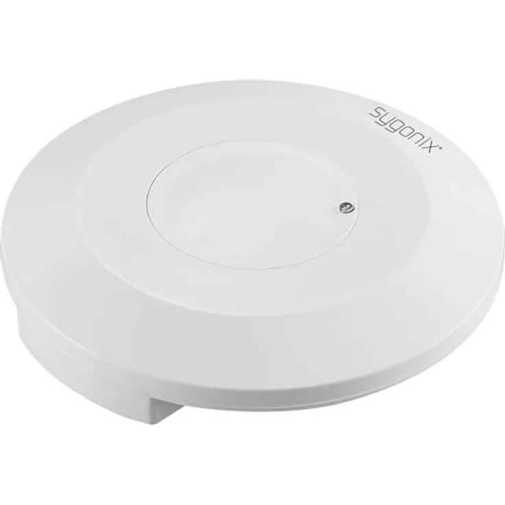 Sygonix SY-6118228 Decke, Aufputz HF-Bewegungsmelder 360 ° Relais Weiß, Schaltet bis zu 2000 W, 360 ° Erfassungswinkel, Max. 16 m Reichweite