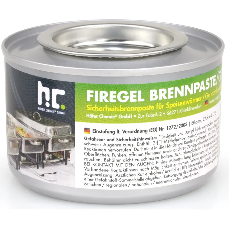 Höfer Chemie 200g FLAMBIOL® Brennpaste zum Warmhalten von Speisen, sichere, saubere und einfache Lösung