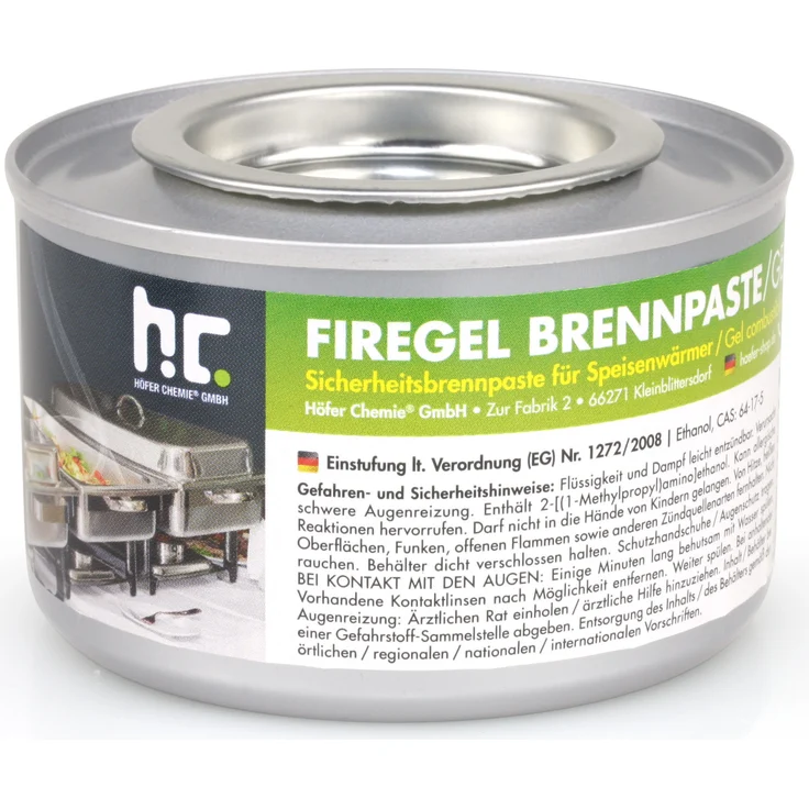 Höfer Chemie 200g FLAMBIOL® Brennpaste zum Warmhalten von Speisen, sichere, saubere und einfache Lösung