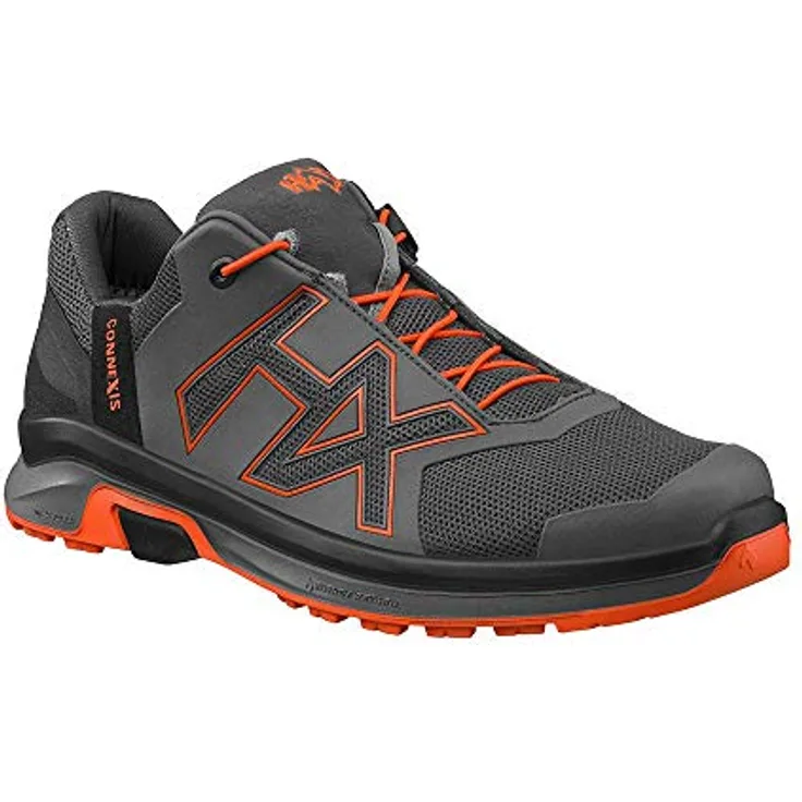 Haix CONNEXIS® Go GTX low, Sicherheitsschuh mit GORE-TEX® wasserdicht, atmungsaktiv, grau/orange