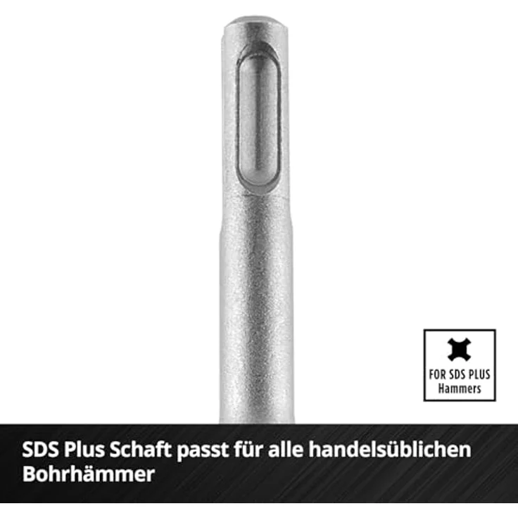 Einhell HM-Bohrkrone 176068, Ø 68 mm mit Hartmetallzähnen und SDS-Plus-Schaft für Beton und Mauerwerk – Bild 6