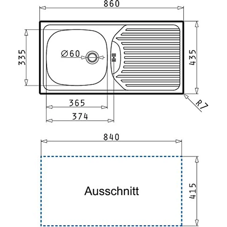 Pyramis Einbauspüle CA 1 von Pyramis – Bild 3