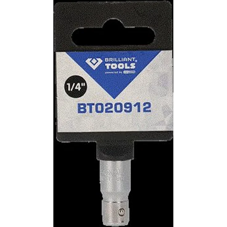 Brilliant Tools Bithalter BT020912, 1/4" Bit-Adapter aus Chrom-Vanadium-Stahl, matt verchromt, für Handbetrieb – Bild 7