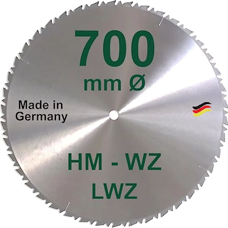 HM Sägeblatt 700 x 30 mm LWZ Hartmetall Präzision Kreissägeblatt 700mm Wechselzahn mit Spanabweiser für Naturholz Brennholz Hartholz Leimholz Wippsäge Tischkreissäge Kreissäge Kappsäge Brennholzsäge