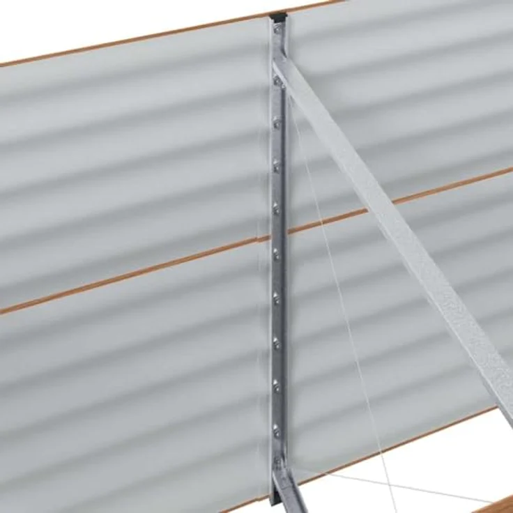 vidaXL Hochbeet Garten-Hochbeet aus braunem Stahl, 240 x 80 x 81 cm mit offenem Bodendesign für gesunde Pflanzen – Bild 9