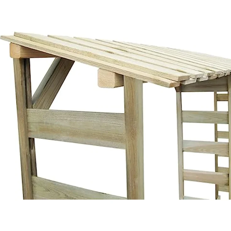 vidaXL Kiefer KDI Brennholzregal 300x44x176 cm Holzunterstand Kaminholzregal – Bild 3