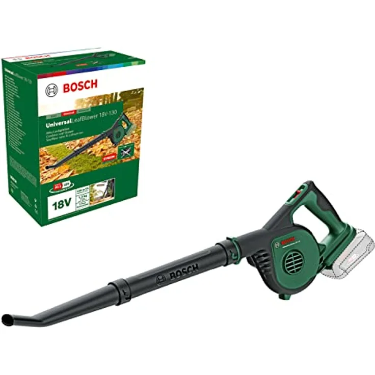 Bosch Akku-Laubbläser UniversalLeafBlower 18V-130 (Für schnelles und einfaches Säubern im Außenbereich; 18 Volt System; ohne Akku)