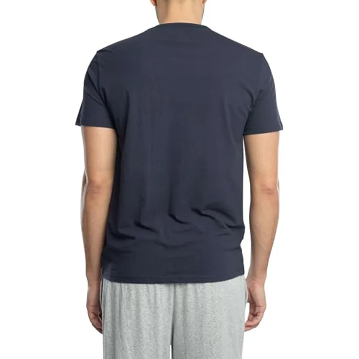 Emporio Armani T-Shirt Casual, Mehrfarbig, Herren, 2er Pack, Rundhalsausschnitt, elastischer Baumwoll-Single-Jersey, Größe S – Bild 4