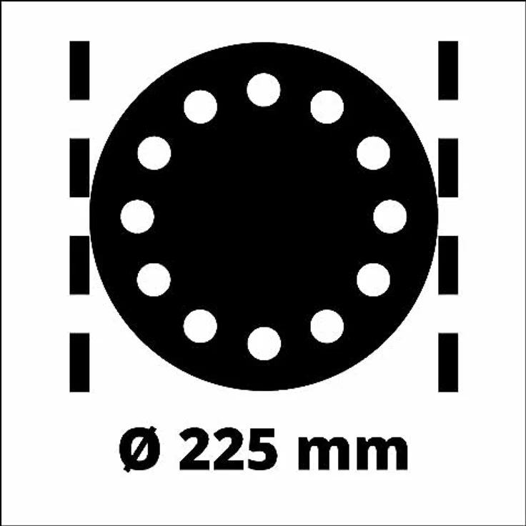 Einhell Trockenbauschleifer TC-DWS 225, 1220 Watt, max. 2300 U/min, mit integrierter Staubabsaugung und 6 Schleifpapieren – Bild 8