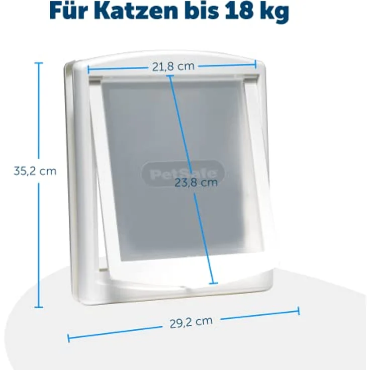 PetSafe Haustierklappe K755SGIFD, transparente Plastikklappe mit Verschlussplatte, passend für Türen bis 18 kg – Bild 6