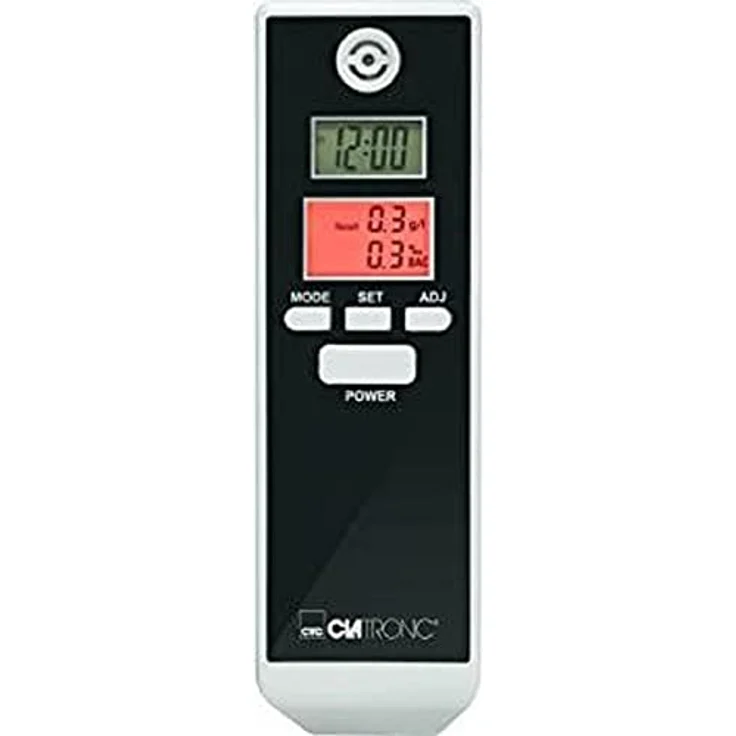 Clatronic Alkoholtester AT 3605 weiß-schwarz | Schnelle Messbereitschaft | Optische Warnmeldung bei 0,2 ‰ und 0,5 ‰ – Bild 1